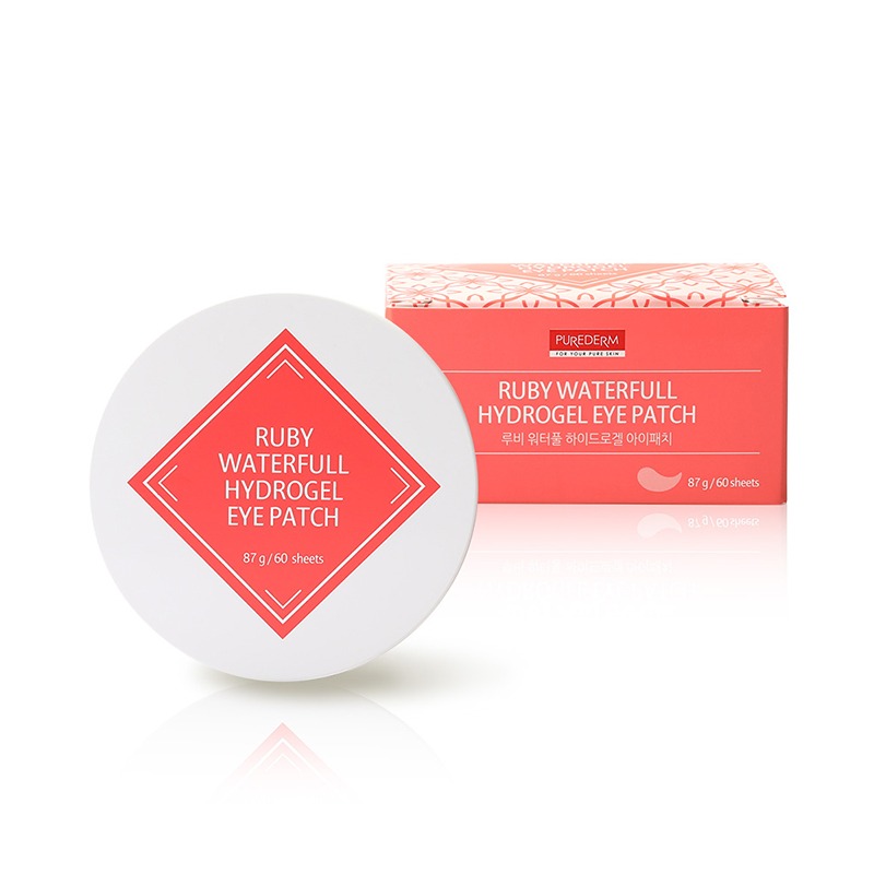 Own label brand, [PUREDERM] Ruby Waterfull Hydrogel Eye Patch 87g 60Sheets (Weight : 176g)