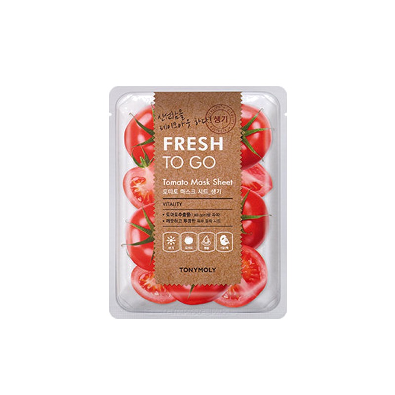 Own label brand, [TONYMOLY] Fresh To Go Mask Sheet 25g 1pcs #Tomato (Weight : 34g)