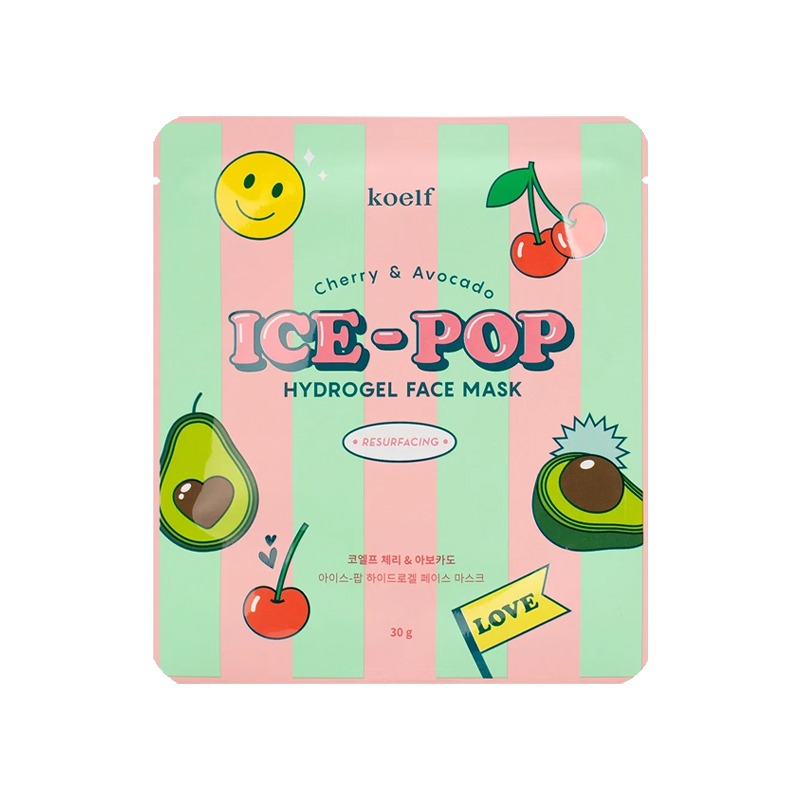 Own label brand, [KOELF] Cherry &amp; Avocado ICE - POP Hydrogel Face Mask 30g (Weight : 50g)