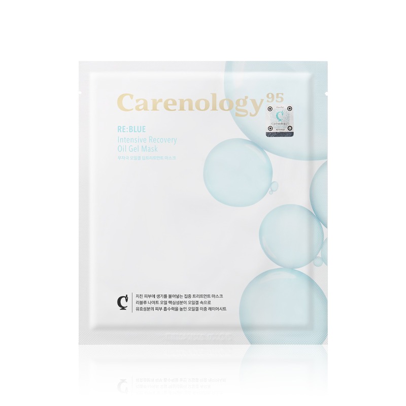 Own label brand, [CARENOLOGY95] RE:BLUE Intensive Recovery Oil Gel Mask (1pc) 25g (Weight : 55g)