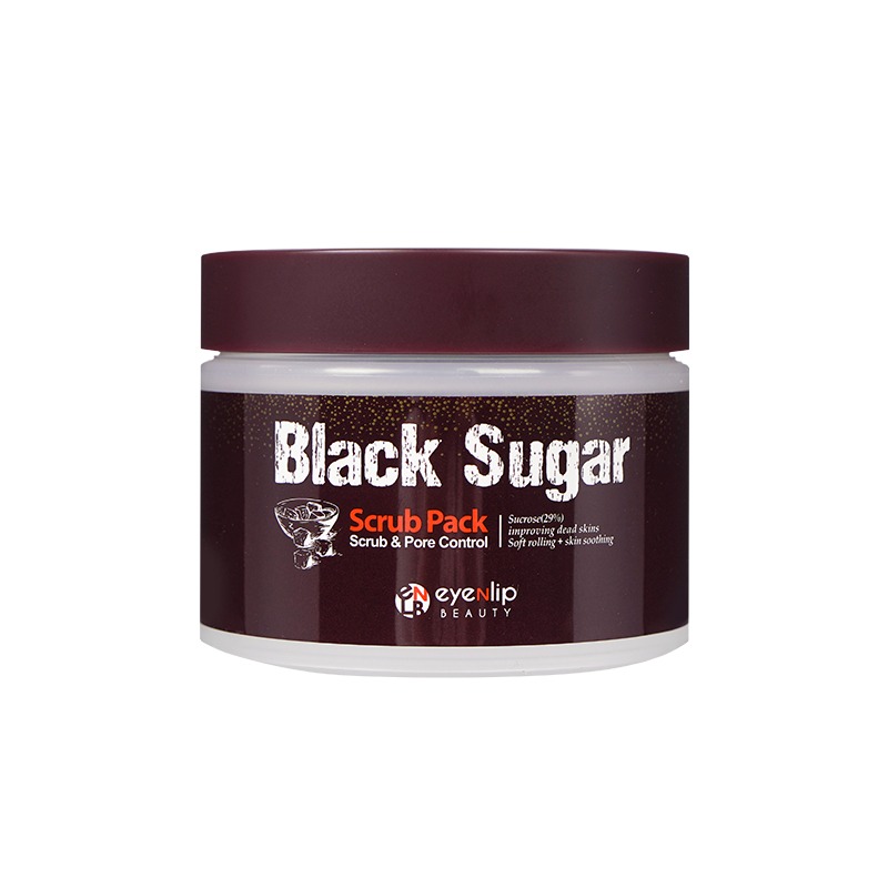 Own label brand, [EYENLIP] Black Sugar Scrub Pack 100ml (Weight : 224g)