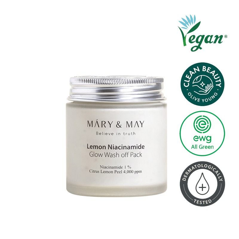 Own label brand, [MARY&amp;MAY] Lemon Niacinamide Glow Wash Off Pack 125g (Weight : 309g)