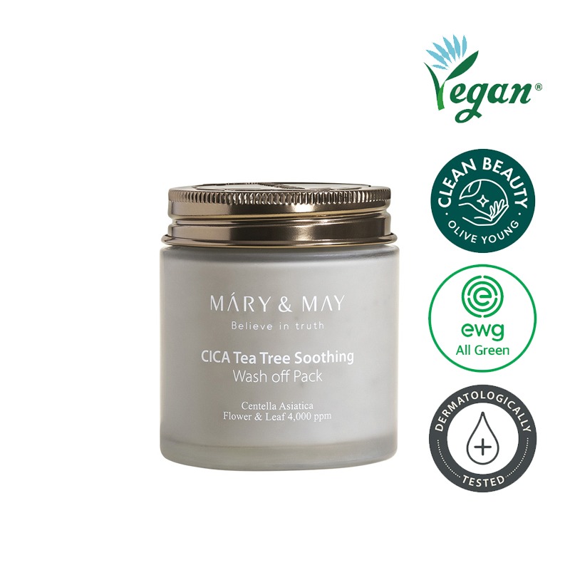Own label brand, [MARY&amp;MAY] Cica Tea Tree Soothing Wash Off Pack 125g (Weight : 323g)