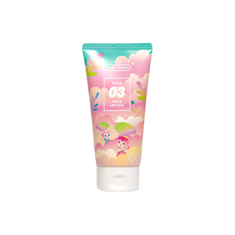 Own label brand, [I&#039;M PINKY] Pinky Tonky Kids 3-Step Face Lotion 150ml (Weight : 185g)