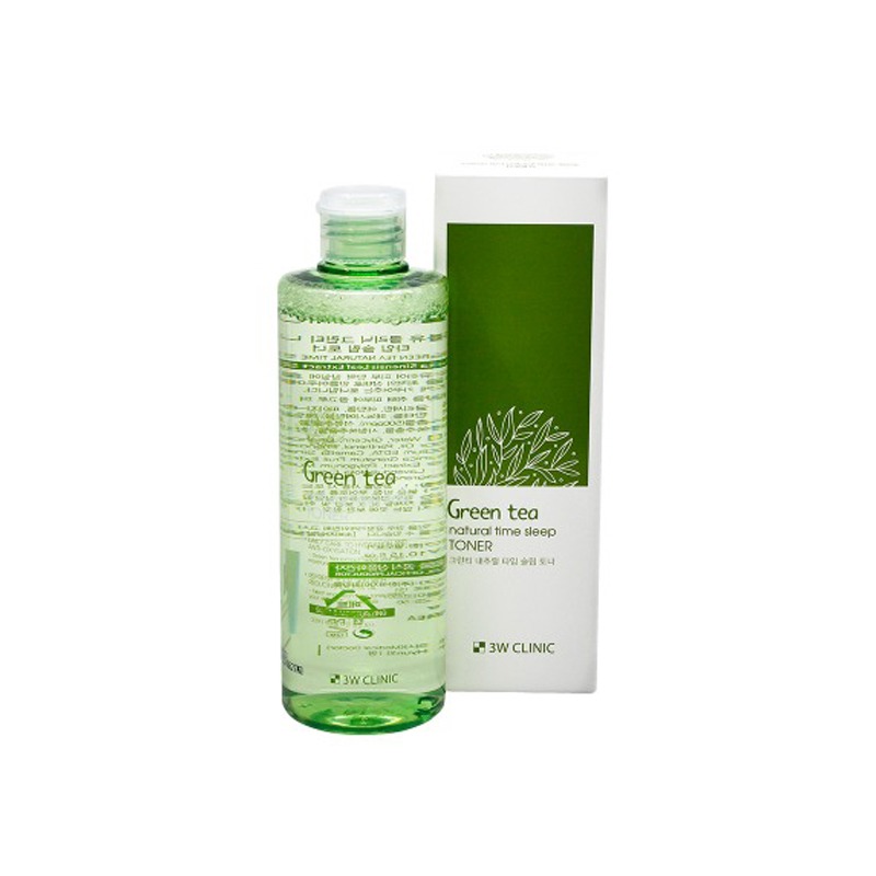 Own label brand, [3W CLINIC] Green Tea Natural Time Sleep Toner 300ml (Weight : 365g)