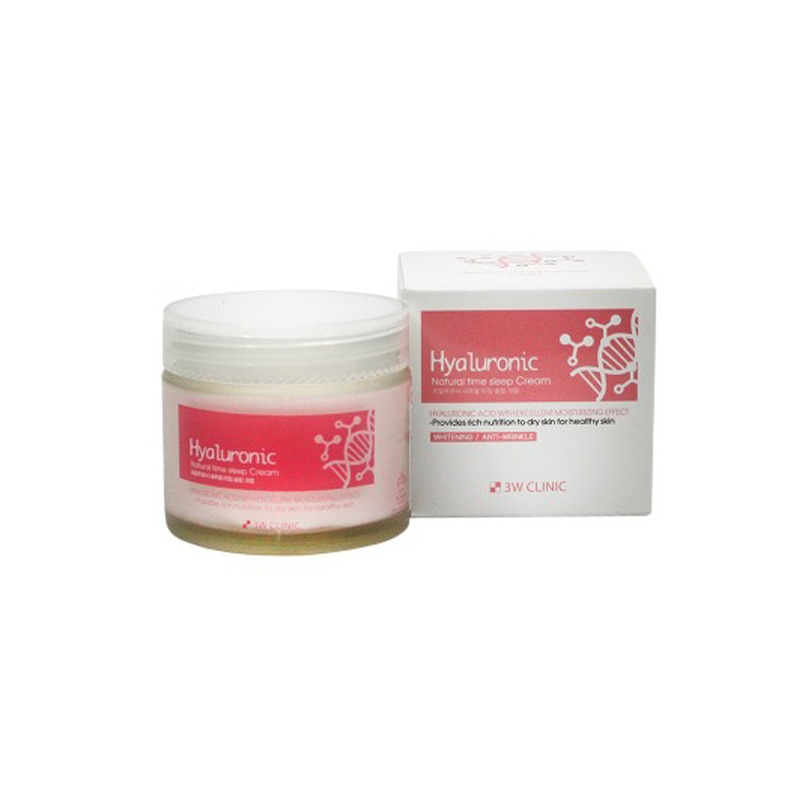 Own label brand, [3W CLINIC] Hyaluronic Natural Time Sleep Cream 70g (Weight : 218g)