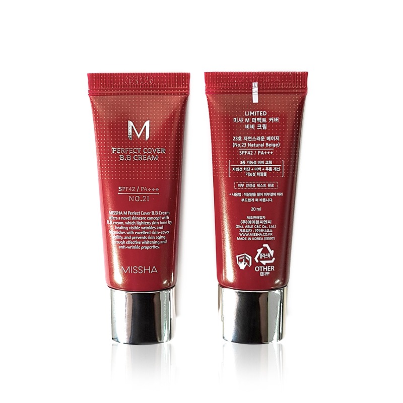 Own label brand, [MISSHA] M Perfect Cover BB Cream (SPF42/PA+++) [Limited]  20ml 5 Color (Weight : 39g)