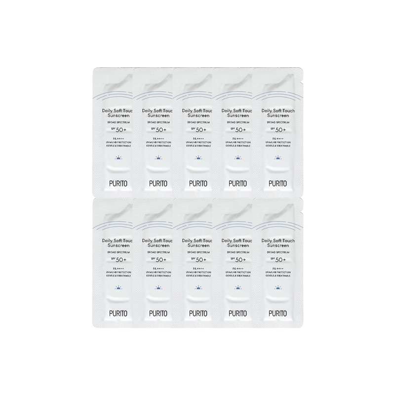 Own label brand, [PURITO] Daily Soft Touch Sunscreen SPF50+ 1.5g*10pcs [sample] (Weight : 20g)