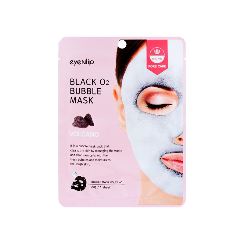 Own label brand, [EYENLIP] Black O2 Bubble Mask #Volcano 20g * 10ea (Weight : 267g)