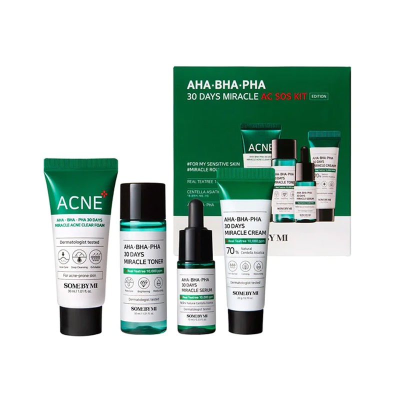 Own label brand, [SOME BY MI] Aha Bha Pha 30 Days Miracle AC SOS Kit (Weight : 187g)