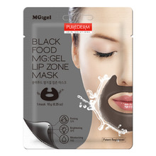 Own label brand, [PUREDERM] Black Food MG:gel Lip Zone Mask 10g   (Weight : 17g)