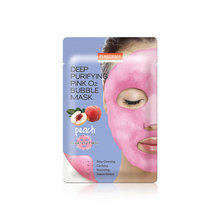 Own label brand, [PUREDERM] Deep Purifying Pink O2 Bubble Mask Peach 25g * 1pcs (Weight : 34g)