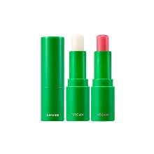 Own label brand, [AMUSE] Vegan Green Lip Balm 2 Colors 3.5g (Weight : 29g)