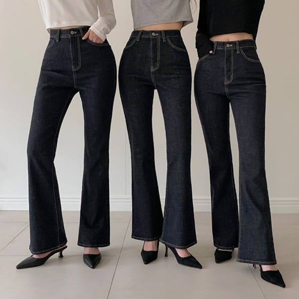 [800장돌파][이염,물빠짐X /독보적인라인♥][made] Better Jeans (No.152) ZERO 생지 롱 부츠컷 [2Types기본/롱(+5cm)] (딥네이비) (봄/간절기/데일리/데님/슬림)