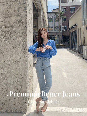 [made] #베니토특가, Be Label Premium Better Jeans (No.P002) 클래식 스트레이트 (클래식라이트블루) 신상/베스트/여성/데일리