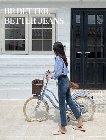 [1천장돌파][made] #베니토특가, Better Jeans (No.125) 슬림 부츠컷 (라이크라 딥마일드블루) 신상/베스트/간절기/가을여성/데일리/부츠컷청바지/부츠컷팬츠/데님팬츠/데일리팬츠/슬림핏부츠컷/데일리룩