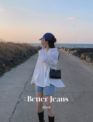 [-3kg 군살커버핏][made] Better Jeans (No.147) 숏 데님 (미디엄블루,라이트블루) (봄/간절기/데일리/하프팬츠/반바지/여름/부츠코디)