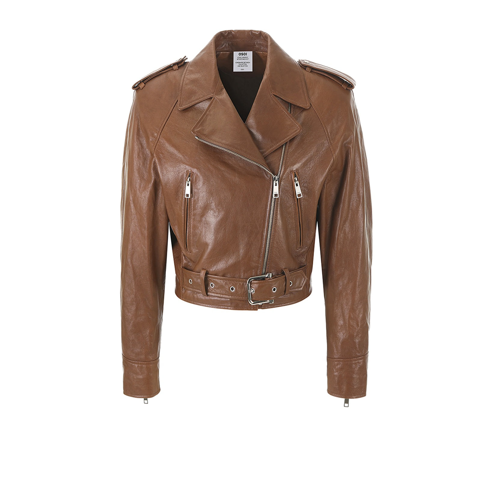 RIDER LEATHER JACKET [BROWN]