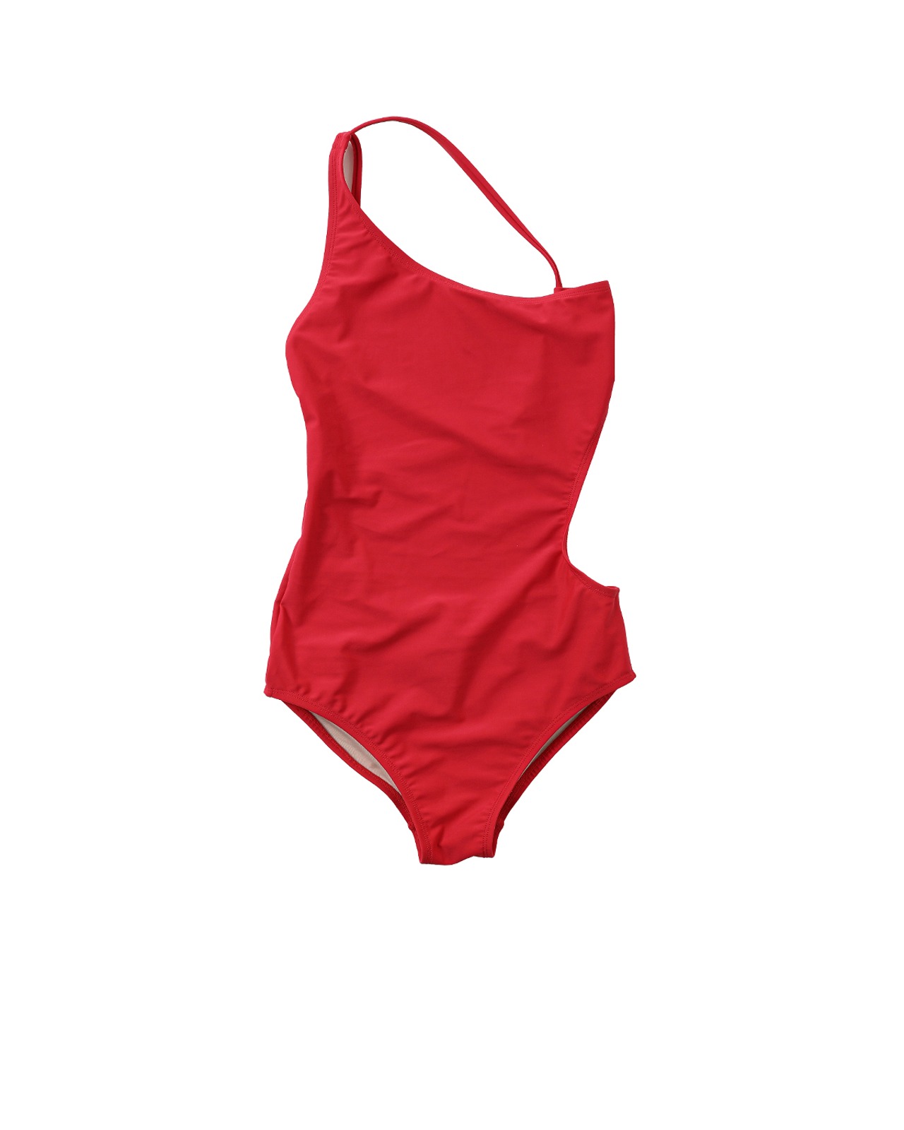 ONE SHOULDER SWIMSUIT [RED]