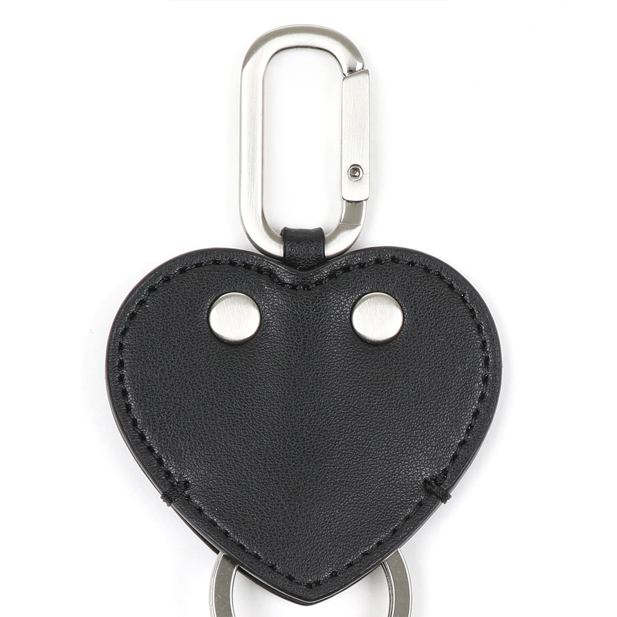 HEART FLAT KEY RING [BLACK] - OSOI