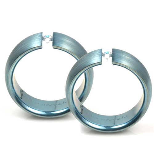 T-137 DIA CO - TATIAS, Titanium Couple Ring