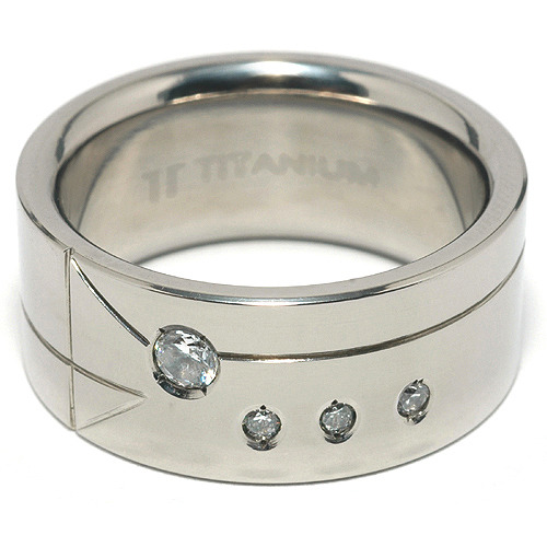 T-900 DIA - TATIAS, Titanium Ring set with Diamonds