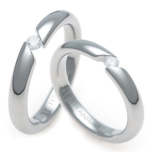 TQ-853 DIA CO - TATIAS, Titanium Couple Ring