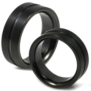 T-116 CO - TATIAS, Black Titanium Couple Ring
