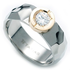 T-538 DIA - TATIAS, Titanium Ring set with Diamonds