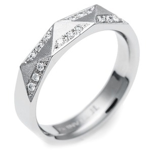 T-982 DIA - TATIAS, Titanium Ring set with Diamonds