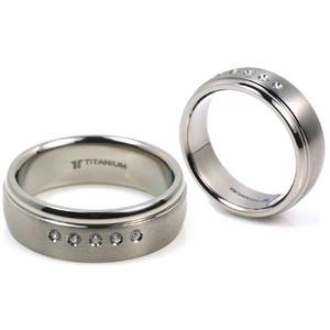 T-917 DIA CO - TATIAS, Titanium Couple Ring