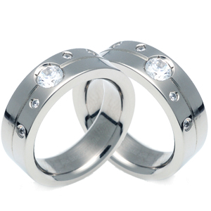 TW-004 CO - TATIAS, Titanium Couple Ring