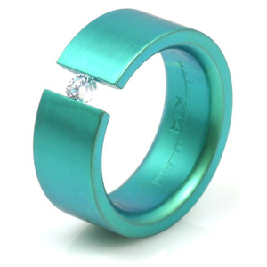 TQ-111 - TATIAS, 彩色阳极氧化钛金戒指