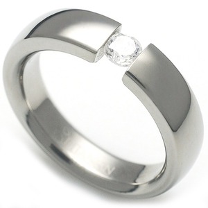 TW-007 DIA - TATIAS, 带钻石的钛金戒指