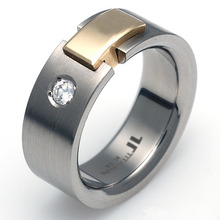T-903 DIA - TATIAS, Titanium Ring set with Diamonds
