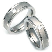 T-022D1 DIA CO - TATIAS, Titanium Couple Ring