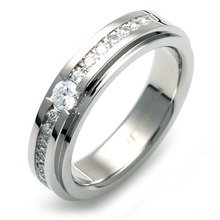 TW-981 DIA - TATIAS, Titanium Ring set with Diamonds
