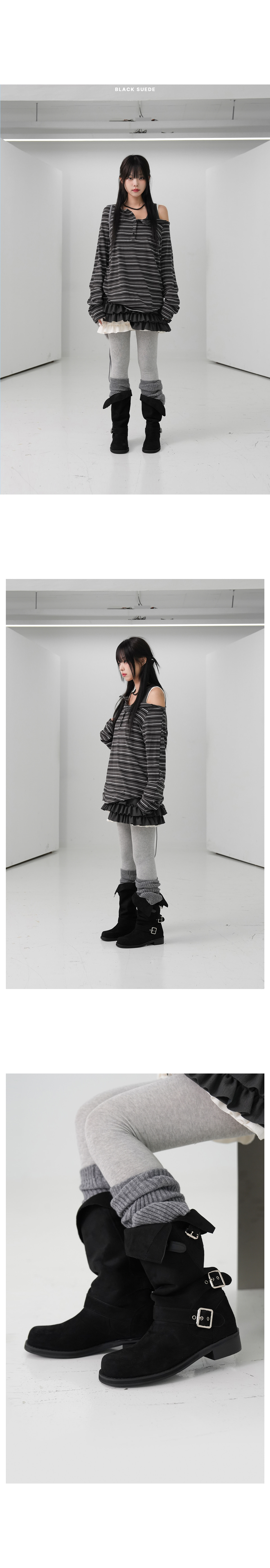 ★24-25FW新作★BINARY01★Luntie-to-Way Buckle Boots Luntie-to-Way Buckle Boots - binary01