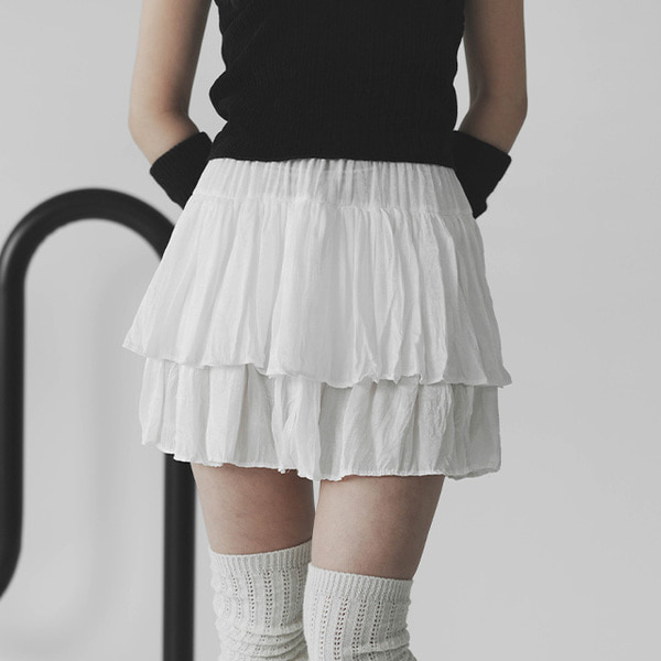 11676 Tiered Elasticated Waist Skirt
