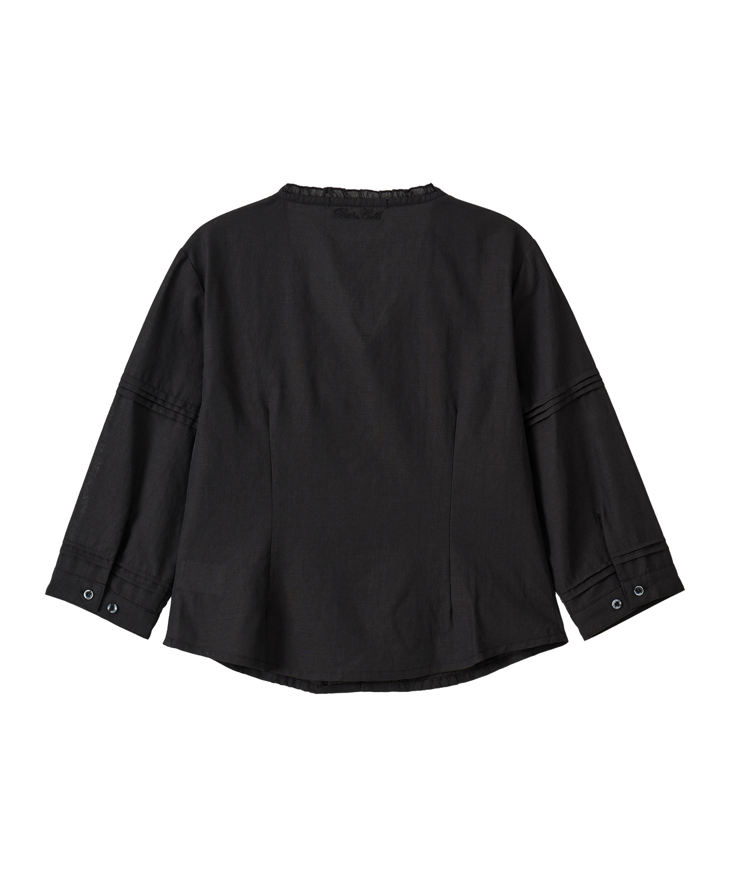 Ella Pintuck Blouse-Black - 비터셀즈(bittercells)