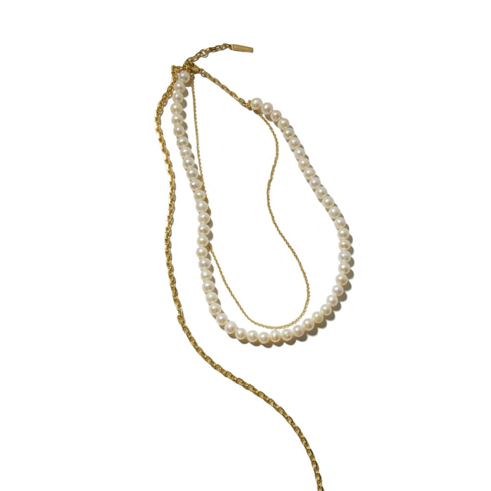 Pearl&amp;Chain Necklace II