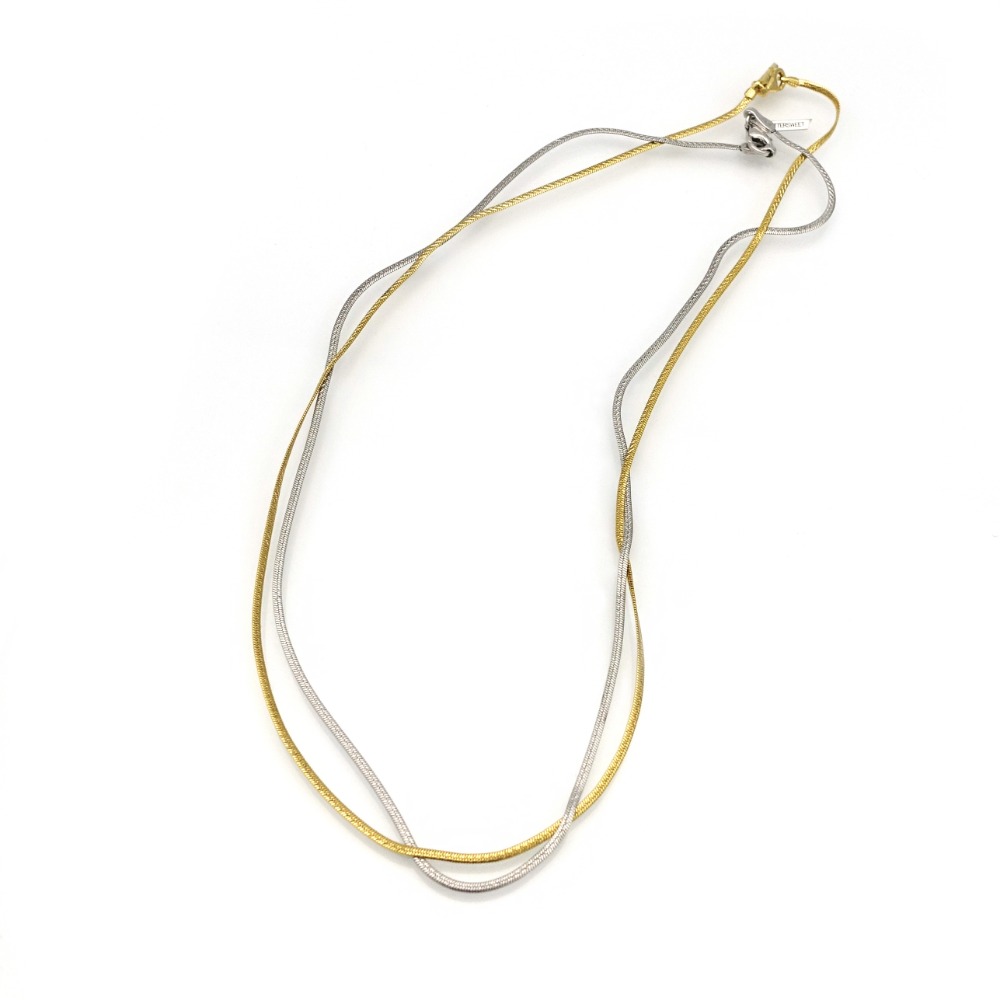 [주문제작]Herringbone Snake Chain Necklace
