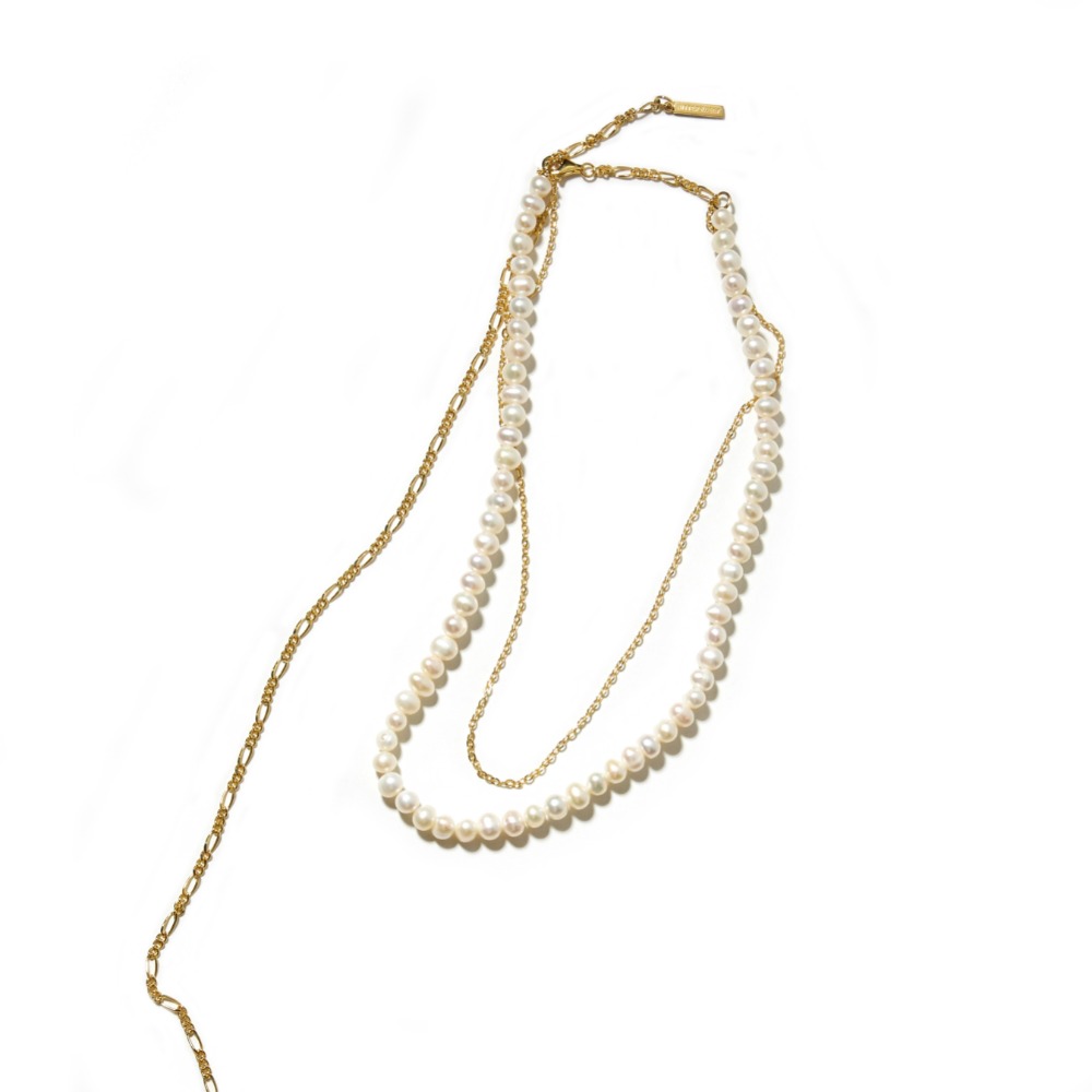 [주문제작]Pearl&amp;Chain Necklace I