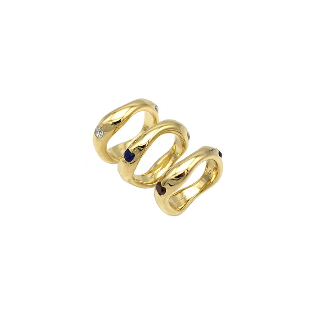 [SALE] Wavy Ring_C.Z / Thick