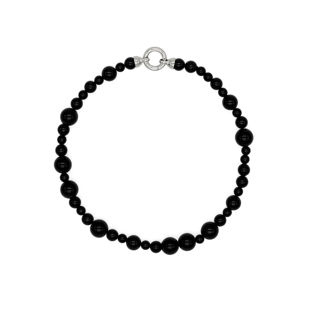 [2/8~2/14 PROMOTION]Black Onyx Beads Necklace