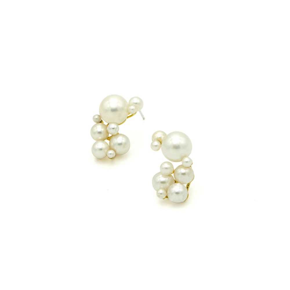 Pearl Cluster Earring / Single