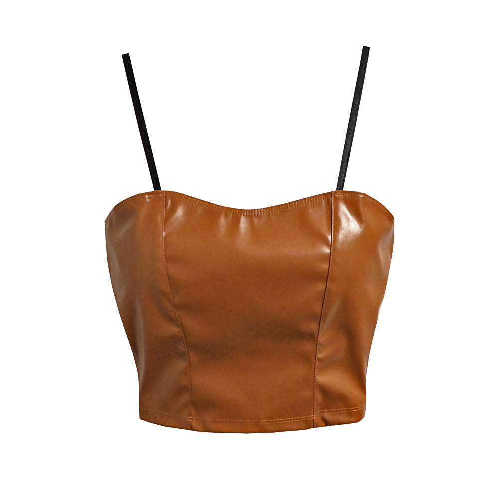 Faux Leather Cami Top