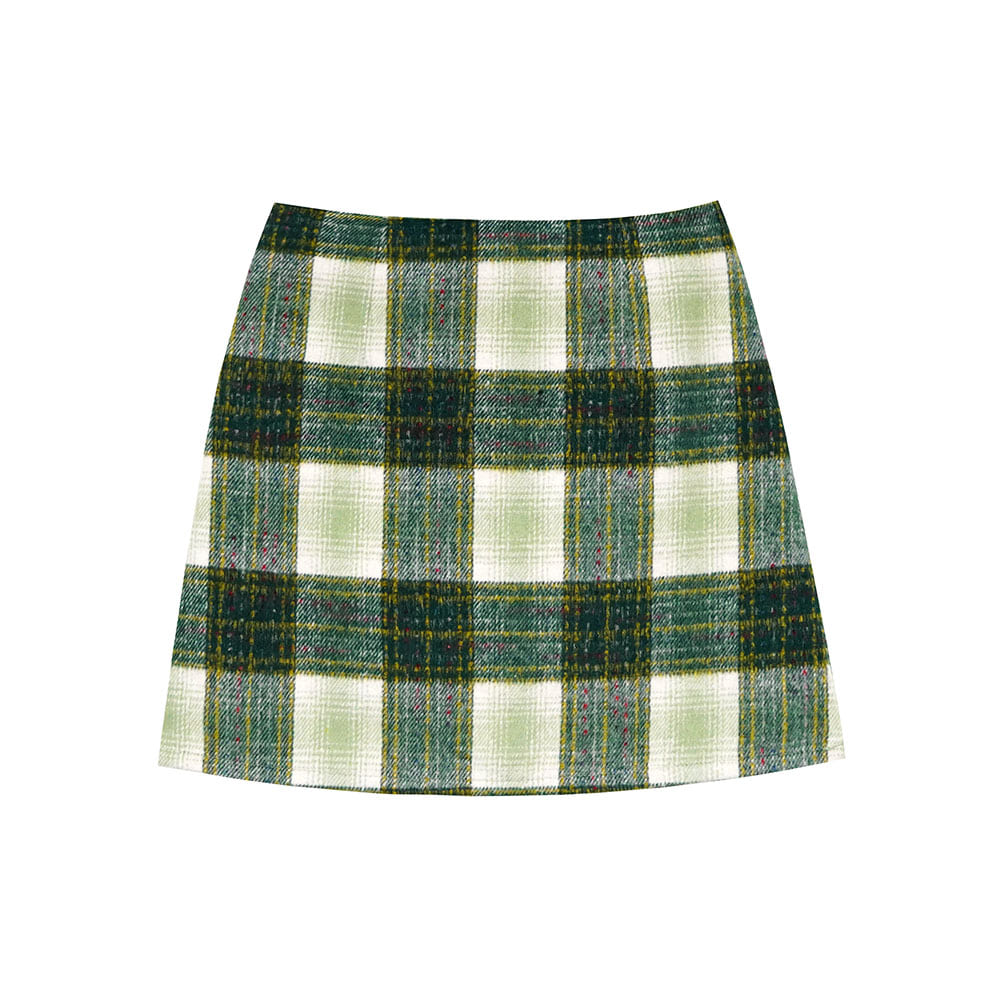 Tartan Woollen Mini Skirt