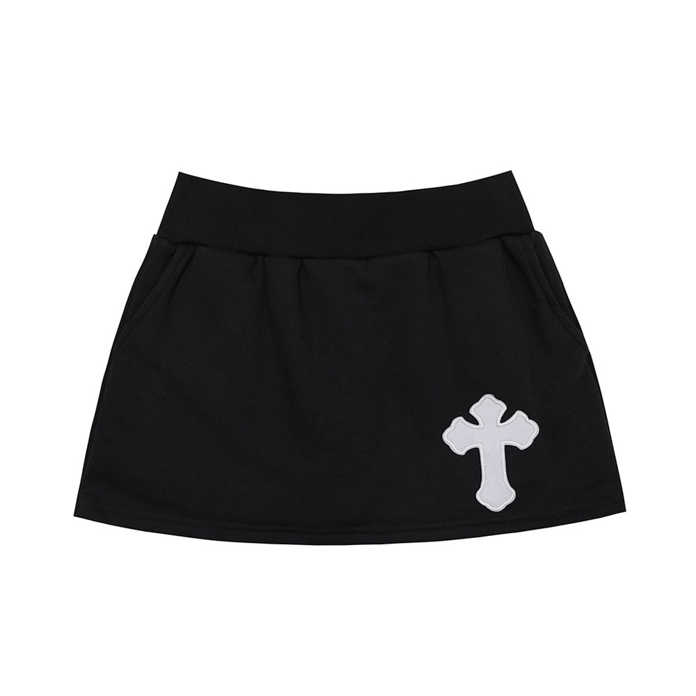Cross Patch Mini Skirt
