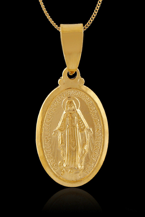 블랙피치,Miraculous Medal Necklace (당일발송가능)